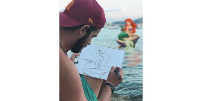 Disney karakter pose Ariel