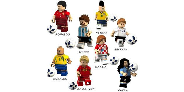 Souvenir untuk Piala Dunia. Lego-pemain
