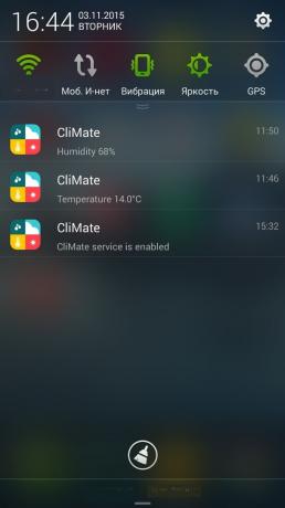 Rooti Iklim: pemberitahuan aplikasi