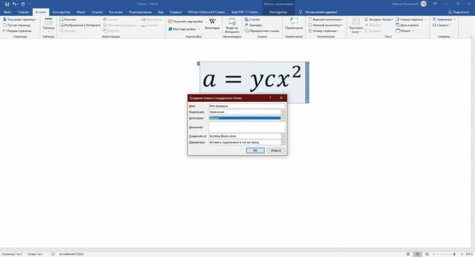 Tetapkan parameter rumus