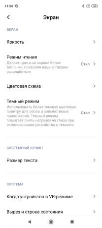 Redmi Note 9 Pro: pengaturan layar