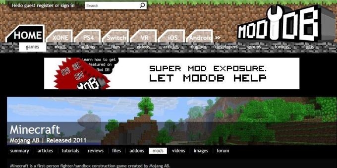 Mode Dimana download Minecraft: ModDB
