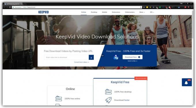 Cara men-download video tanpa pemrograman: KeepVid