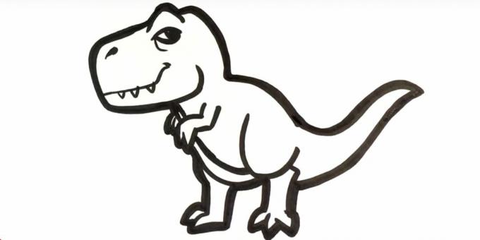Cara menggambar Tyrannosaurus