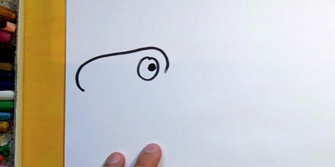 Cara menggambar dinosaurus: gambarlah bagian kepalanya