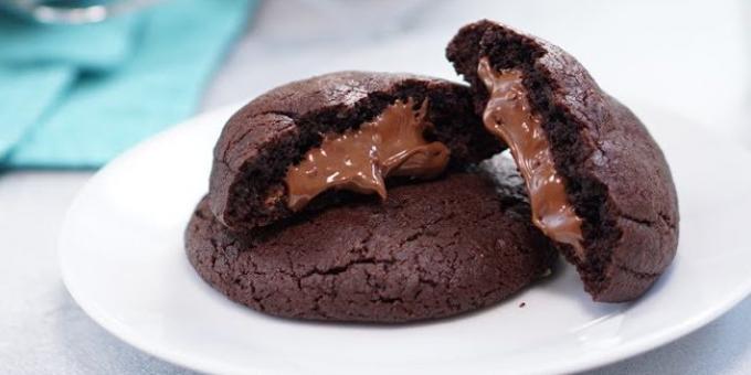 Chocolate cookies dengan pasta cokelat