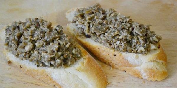 Terong: Caviar dari terung panggang dengan kenari
