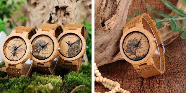 jam tangan kayu