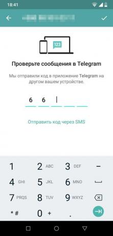 Bot untuk Telegram dari aplikasi AiGram: menunggu untuk menerima kode verifikasi