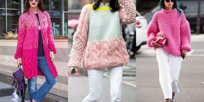 cardigan modis 2018-2019: sweater bengkak terang atau cardigan