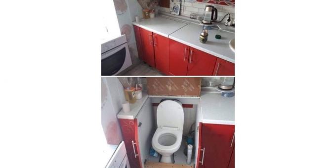 Dapur dengan toilet