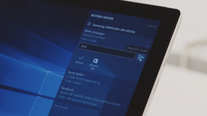 Sync pemberitahuan telepon Anda ke PC Windows 10 Anniversary Pembaruan