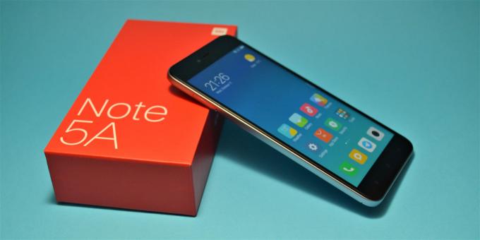 Ikhtisar Xiaomi redmi Catatan 5a - sebuah smartphone anggaran yang dapat menembak