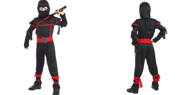 Ninja kostum untuk Halloween