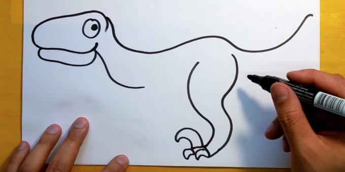 Cara menggambar dinosaurus: menggambar cakar