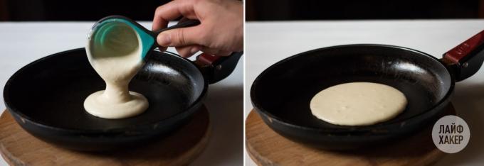 Cara memasak pancake: bake 