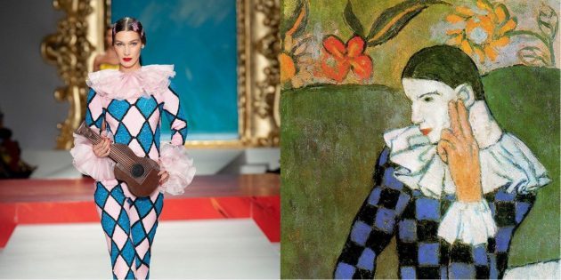 Model Moschino dan Picasso "Miring Harlequin"