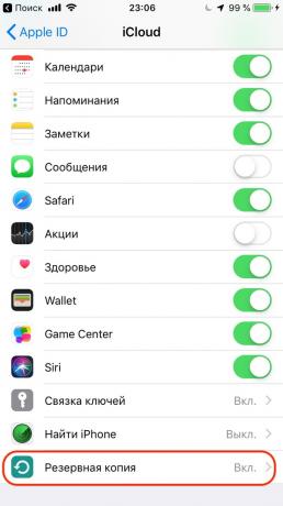 Konfigurasi iPhone Apple: backup configure