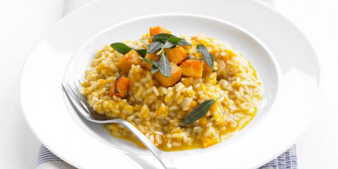 Resep untuk risotto dengan labu