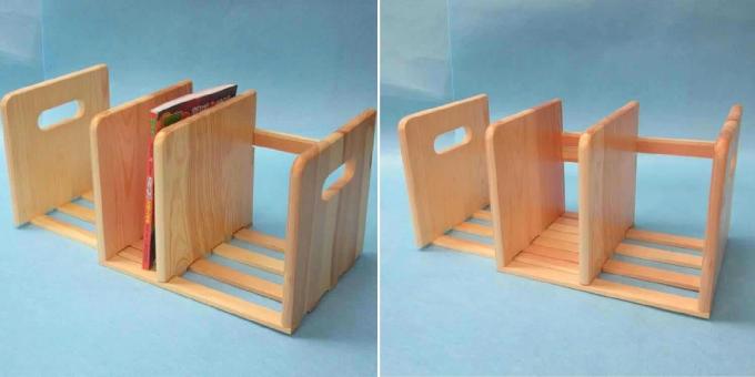 Aksesori rumah kayu: rak buku 