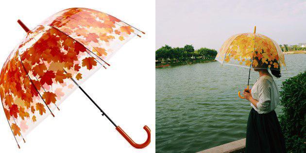 Payung dengan daun