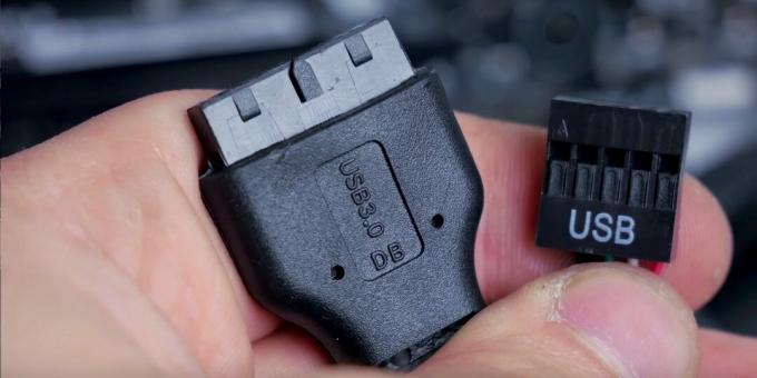 Cara Merakit Komputer: Kabel Port USB Terhubung ke Header Motherboard