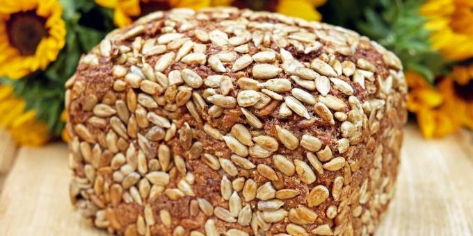 Makanan magnesium: sereal gandum, dedak, roti gandum