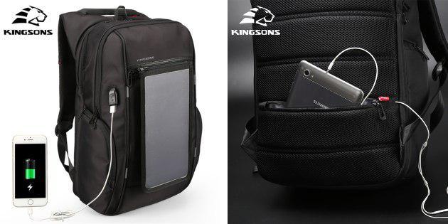 Backpack dengan baterai solar