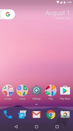 Nexus Launcher mencari di sisi