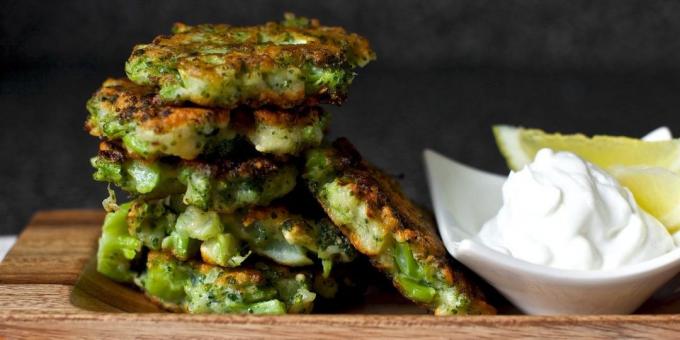 Fritters brokoli dengan keju parmesan: resep mudah