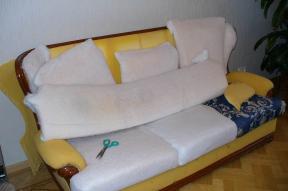 Mengangkut furnitur: bagaimana memberikan kehidupan kedua untuk kursi atau sofa dan bagus Hemat