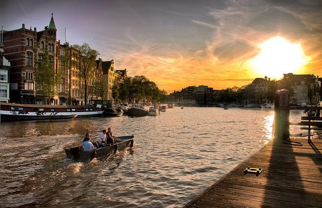 Sunset di Amsterdam