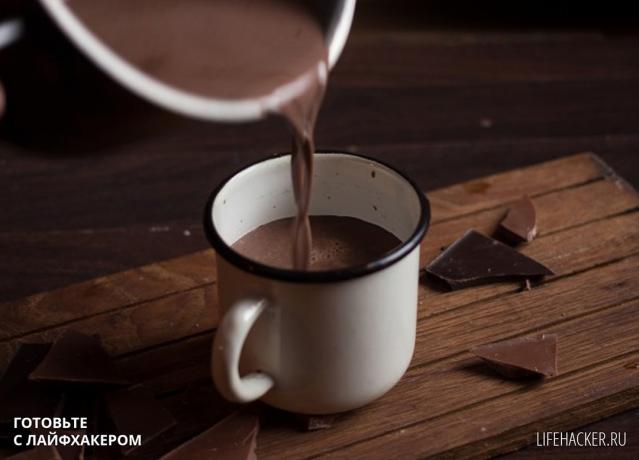 Resep: cokelat panas Sempurna - tumpahan mug