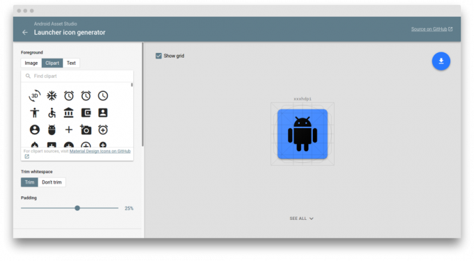 Android Asset Studio: penciptaan ikon
