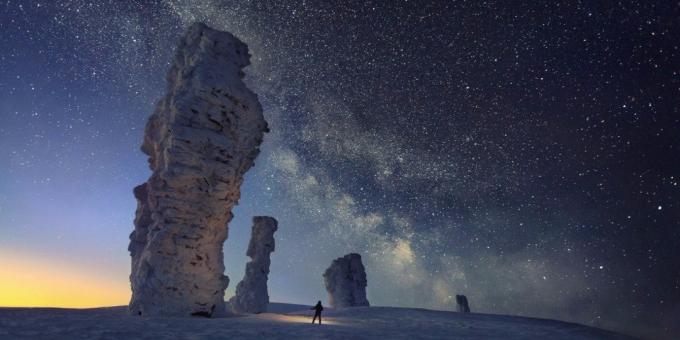 tempat-tempat indah di Rusia. pilar pelapukan