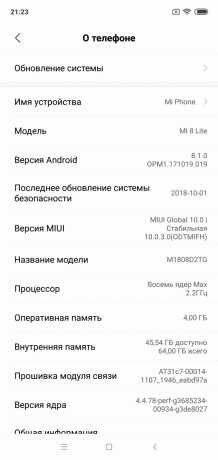 Ikhtisar Xiaomi Mi 8 Lite: Versi Sistem