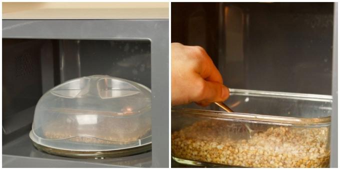 Cara memasak bubur gandum dalam microwave