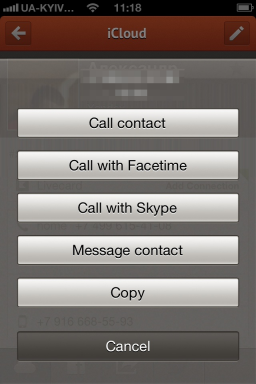 Cobook - baik pengelola kontak gratis untuk iPhone