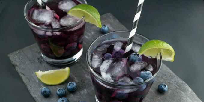 mojito Blueberry dengan vodka