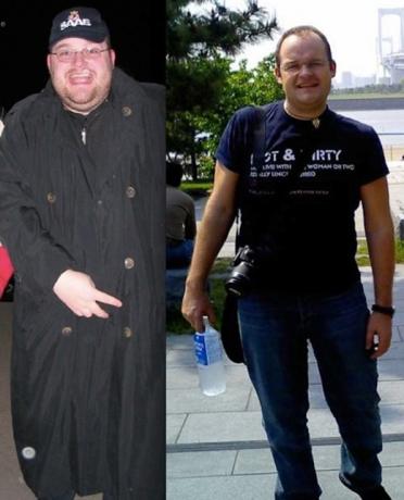 Vladimir "Sebelum" dan "Setelah" penurunan berat badan 