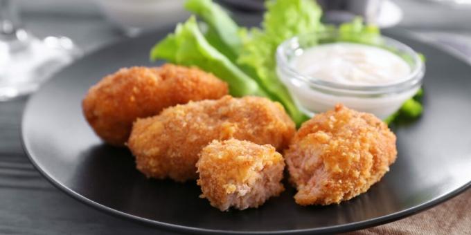 Stik kepiting dan kroket ikan merah