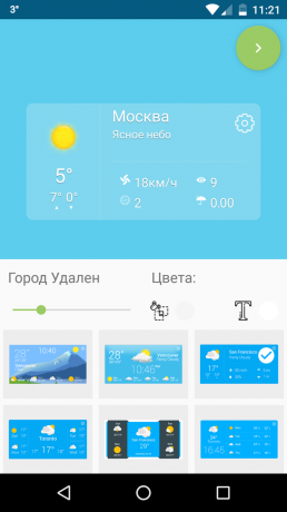 Cuaca Wiz: widget tema