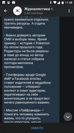 telegram untuk android: tema gelap