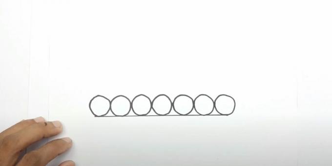 Cara menggambar tangki: gambar rodanya