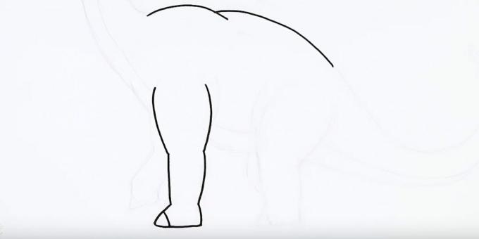 Gambarlah kaki dinosaurus