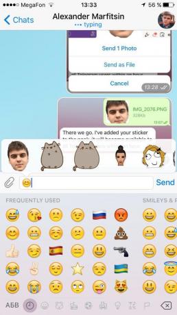 Cara membuat stiker untuk Telegram: hasil 