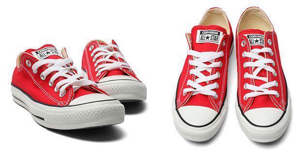 sepatu merah rendah Converse