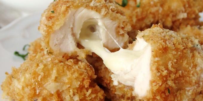 chicken nugget dengan mozzarella