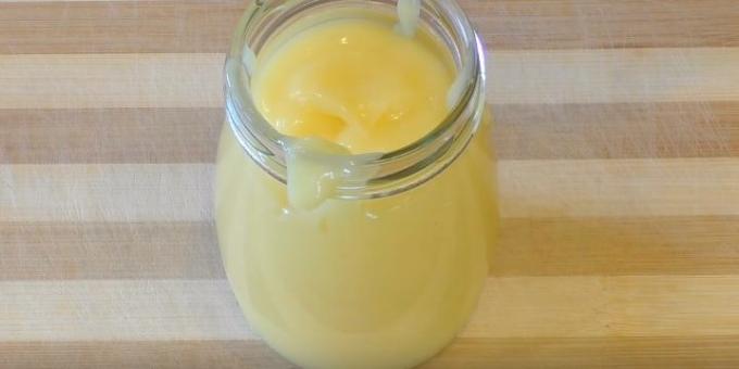 cream lemon Custard tanpa susu: Resep