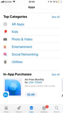 App Store di iOS 11: Populer Kategori